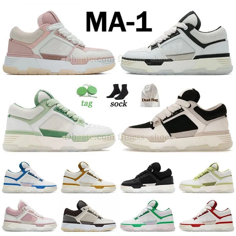 Sneaker Plate-Forme Chaussures décontractées crème noire Amirir ma 1 blanc 2 Luxury Mint Green Designer Zapato Red Brown Dhgate.com Scarpe MA1 MA2 Dhgates Walk Platform Trainer