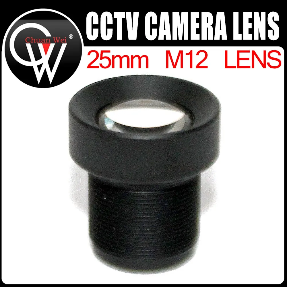 Parti da 25 mm Le lenti mtv della scheda CCTV da 25 mm, M12*0,5, angolo di visualizzazione largo 12Degree, adatto per un sensore di telecamera CCTV da 1/3 "1/4"