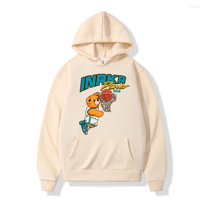 Herrtröjor mode inaka power hoodie män kvinnor tröja unisex hoody casual sportkläder överdimensionerade manliga hiphopkläder streetwear