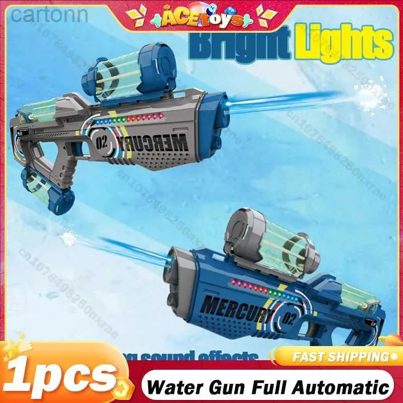 Gun Toys Water Gun Full Automatic Electric Pistol Ciągłe strzelanie zabawka letnia plażowa zabawka dla dzieci chłopcy z powrotem do szkoły 240408