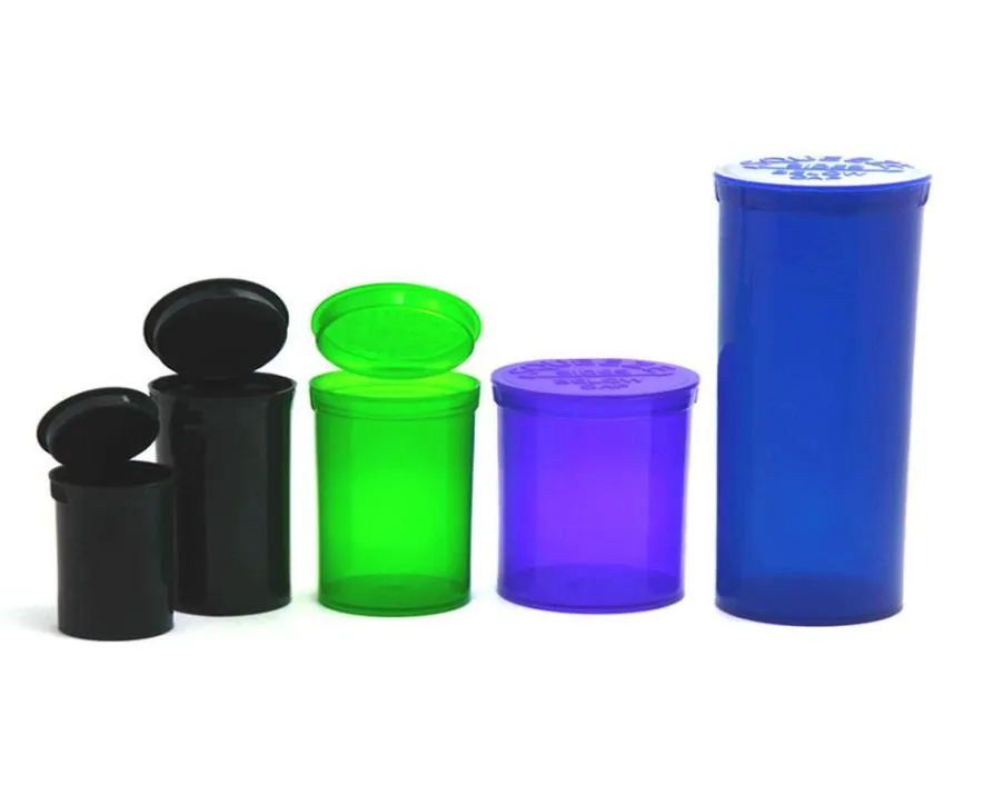 19 Dram Squeeze Pop Top Bottle Dry Herb Pill Box Case Herb Container Airtight Waterproof Storage Case Smoking Tobacco Pipes Stash 2007885