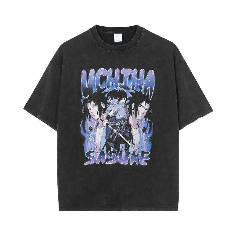 Nouveau hip hop surdimensionné lavage vintage Edge à manches courtes Rock Rock Band Hip Hop Print Men's T-shirt Designer Shirts 2 4RKT