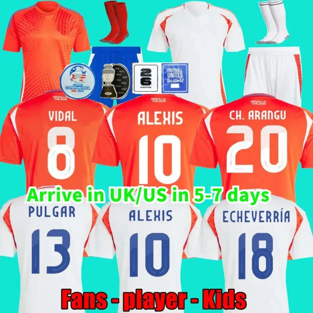 2024 Şili Milli Takımı Alexis Futbol Forması Vidal Zamorano Vargas Medel 23 24 Pinares Camiseta De Futbol Futbol Gömlekleri Erkek Çocuk Kiti