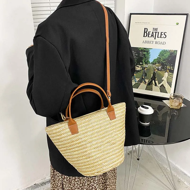 Summer Straw Bag Designer Handbags Fashion Shopping Bag Beach Totes Luxury Women Woven Large Crossbody Bags Lady Letter Shoulder Basket Bag