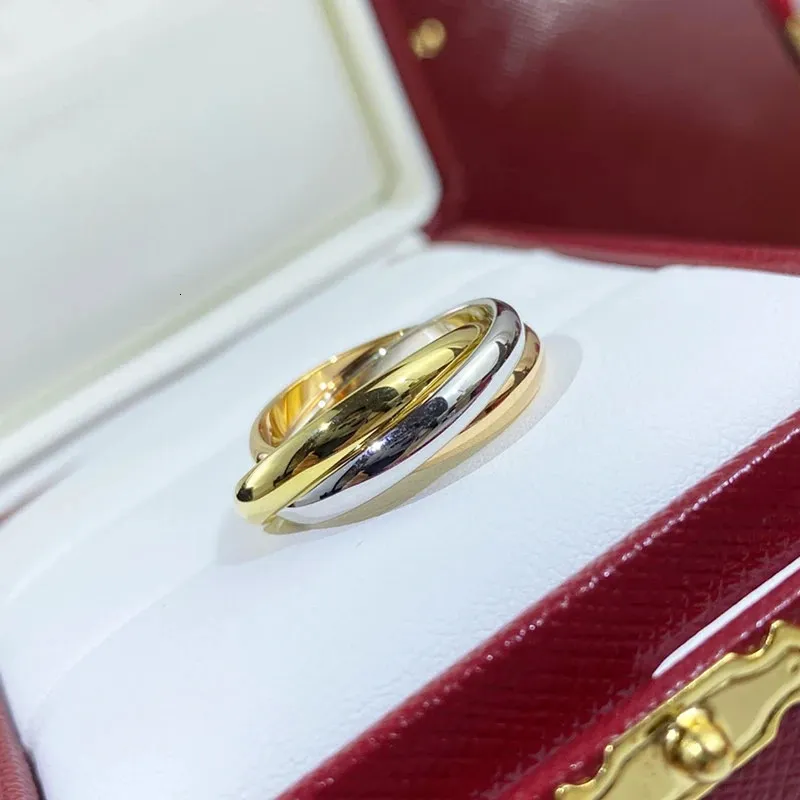 Ringi di coppia a tre sterling in argento sterling classico per la persona che personalità del marchio di lusso Già di fidanzamento di gioielli 240401