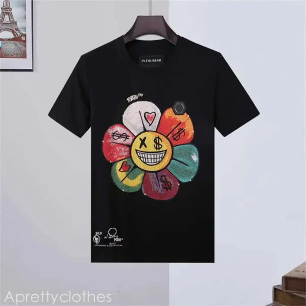 Philipe Plein Men's Designer T-shirt Skull T-shirt Classic Classic High Quality Clothing Hip Hop Clothing Men e Women's Algodão curta Top Plein Tam camiseta 88