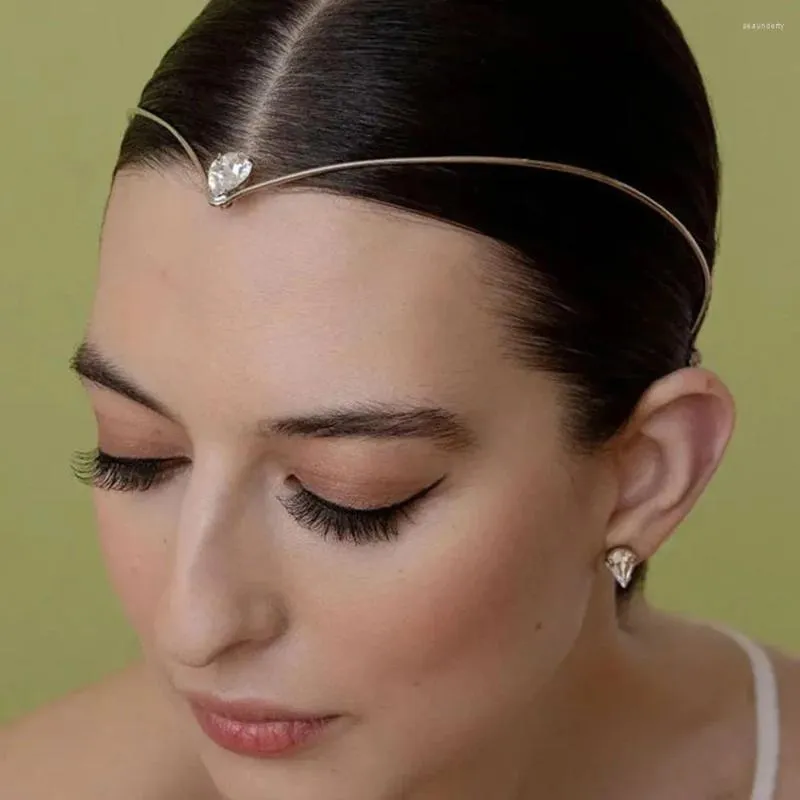 Клипы для волос мода V форма свадебная лобная повязка на голову богемные аксессуары простая вода капля капля страза