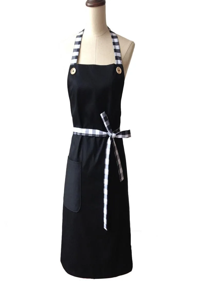 Bbq Cotton Working Apron Black Hairdresser Hair Cutting Coffee Salon Avental De Cozinha Divertido Tablier Cuisine Pinafore Aprons9995895