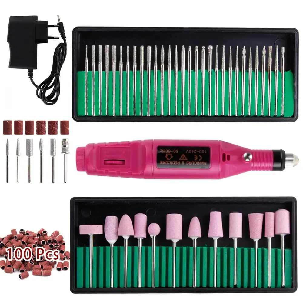 Drills Strong Nail Milling Machine Nail Drill Bit Polisher Sanding Bands Lathe Manicure And Pedicure Nails Electric Manicure Machine