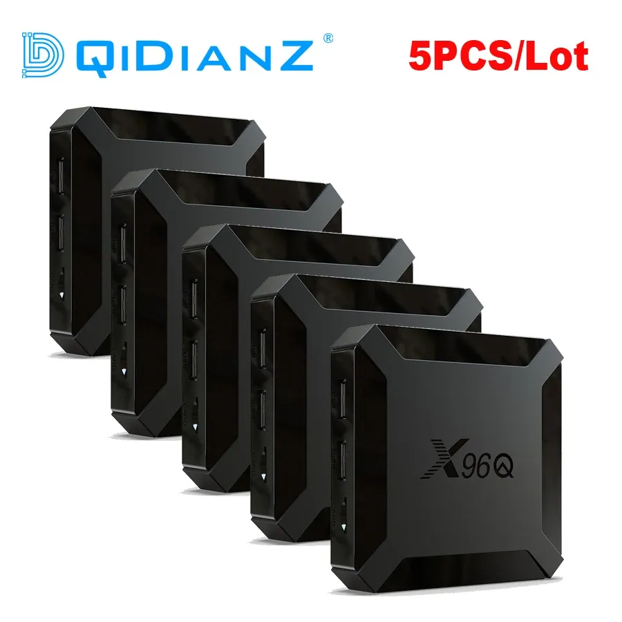 Caixa de atacado Preço 5pcs x96q TV Box Android 10.0 AllWinner H313 Quad Core 4K 2.4G WiFi Android 10 Set Top Box