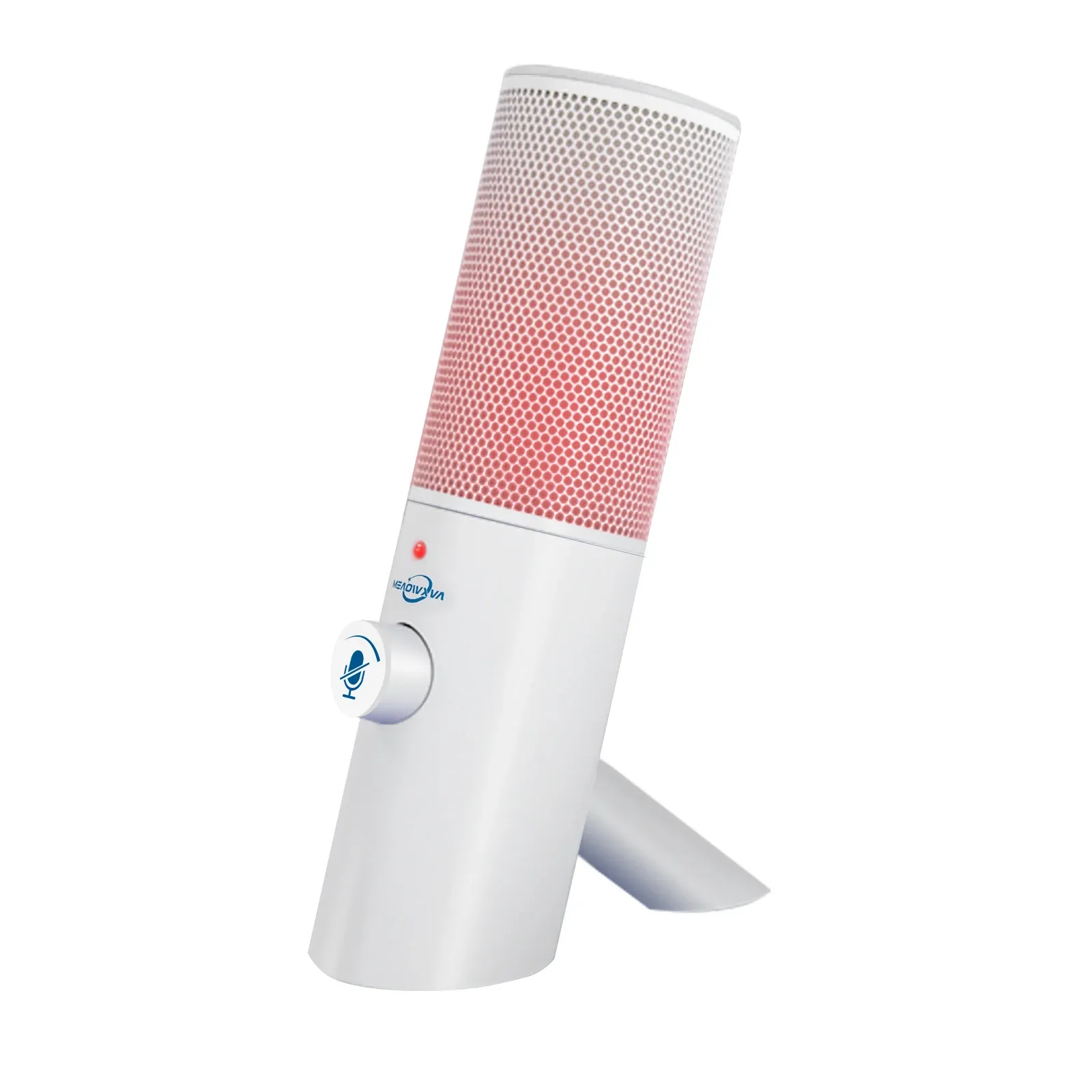 Microphones Meaowxva USB Microphone ordinateur portable avec micro d'éclairage RVB pour l'enregistrement de streaming sur PC Mac Sortie et bouton MUTE