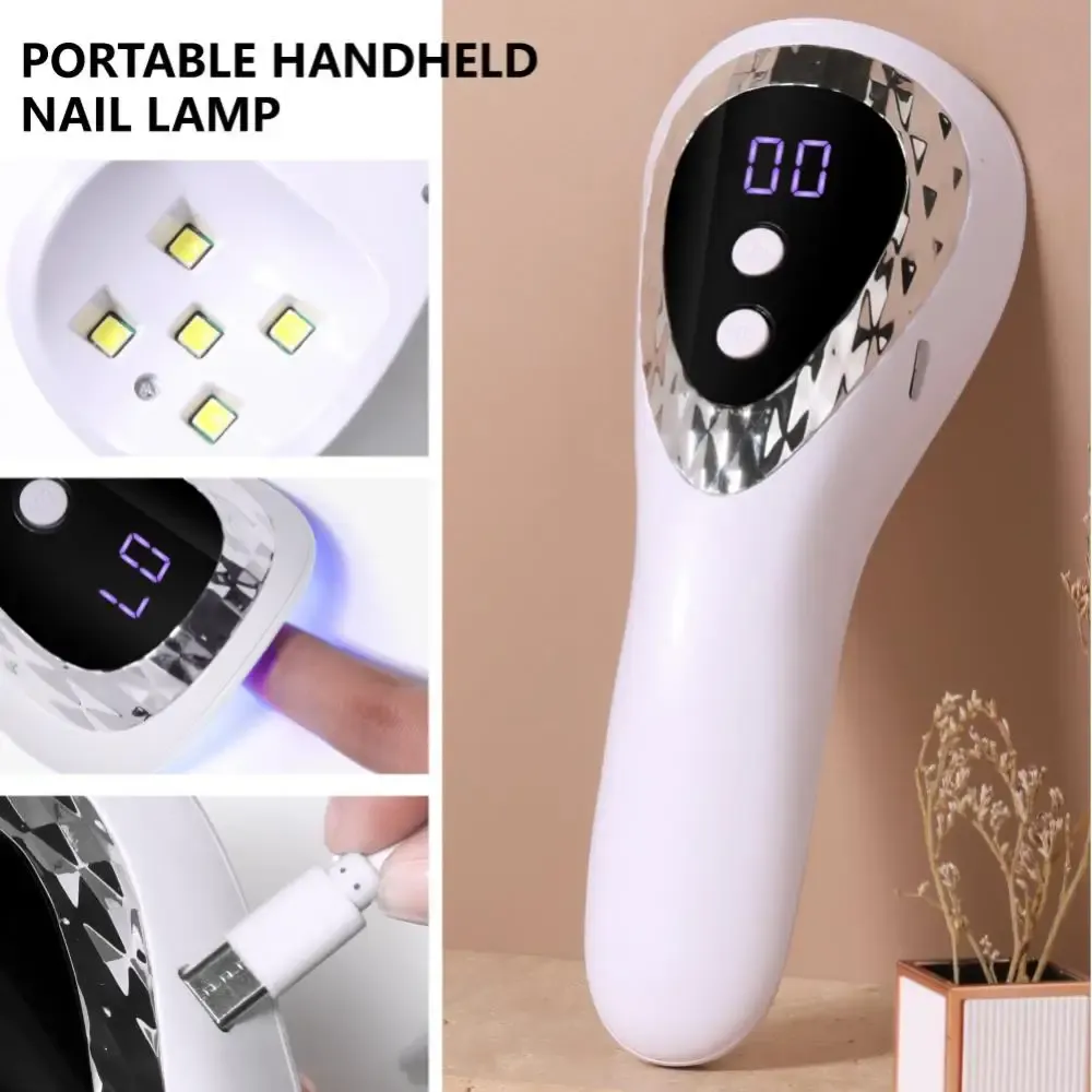 Dryers 18W LED Handheld Nail Lamp Intelligent Induction NonBlack Hand Nail Polish Glue Phototherapy LED UV Lamp Nail Art Tool