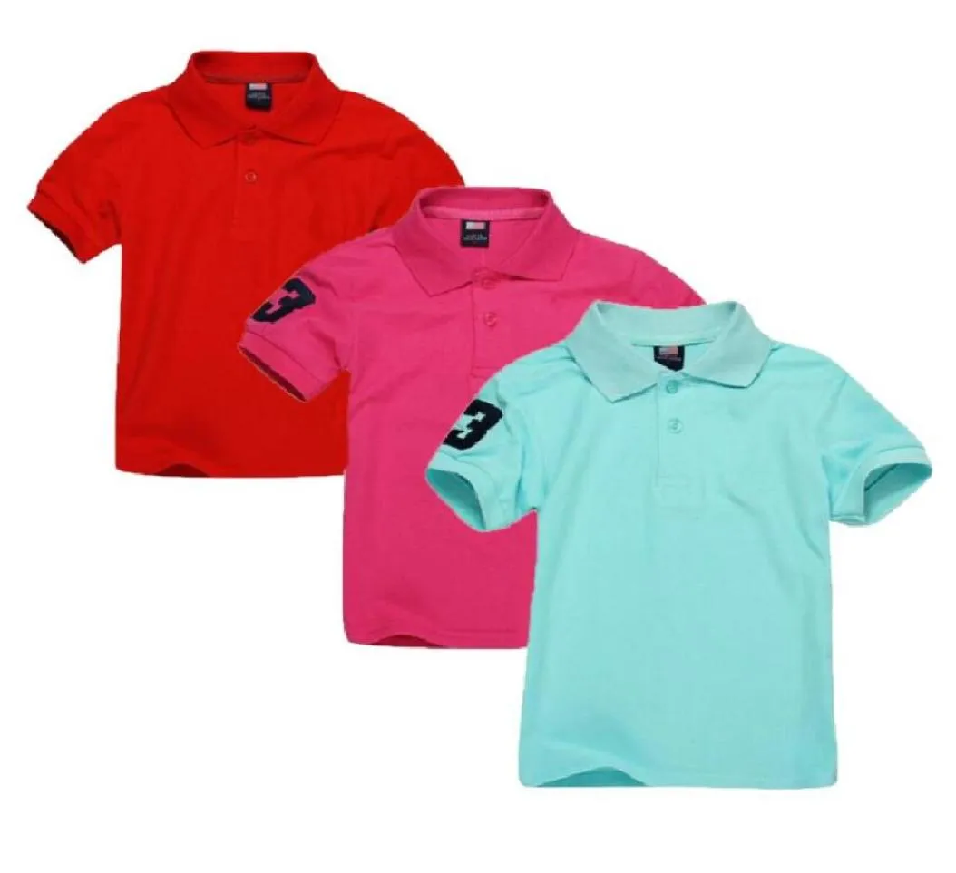 2021 Summer Polo Baby Tshirt Ubrania dla dzieci Haft haftowy dla chłopców dziewczynki koszulka koszulki Dzieci 039S koszule z krótkim rękawem 6311226