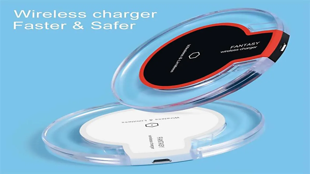 Chargeur sans fil Crystal Transparent Téléphone Fast Charger rapide Qi Crystal Base Disque Chargeur sans fil 1114289