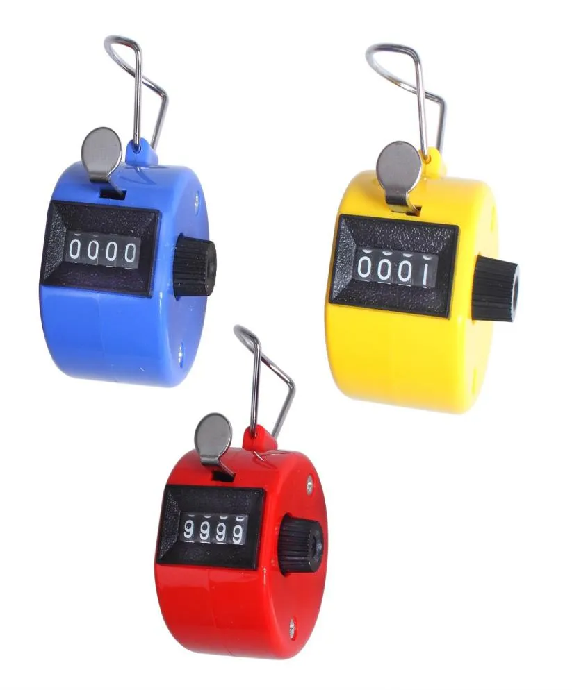 100st Ny 4 -siffror Handhållen manuell Tally Counter Digital Golf Clicker Training Handy Count Counters DH90289921053