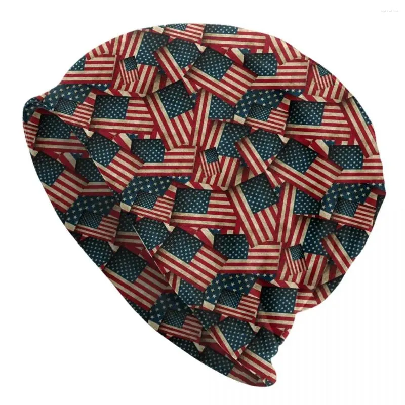 BERETS GRANGE PATRIOTICO GRUNGO AMERICANO BANNEGGIO AMERICANO Cappelli in coda autunno inverno cranio per esterni berretti cappello per uomini da donna Capo