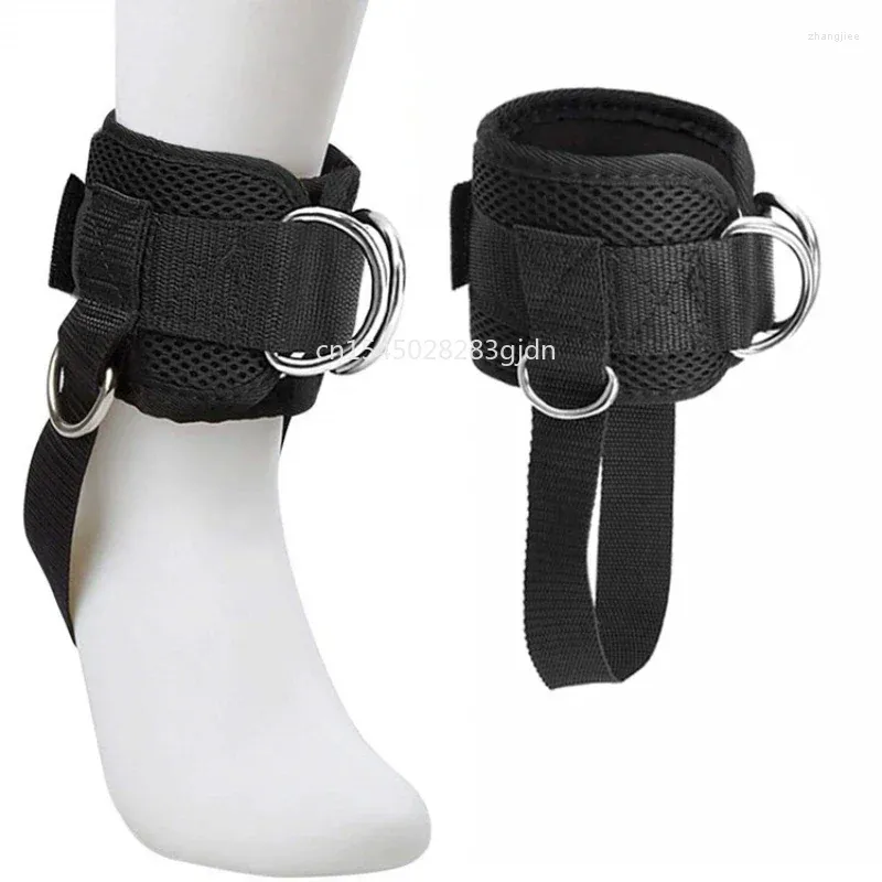 Accessories Adjustable 4 D-Ring Ankle Straps Gym With Foot Strap Cable Machine Fitness Thigh Glute Exercises Padded Cuffs