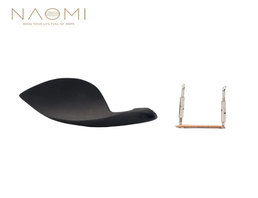 Naomi Violin Chin Rest Ebony para 44 Violin Chin Rest Silver Screw Parts Violino Acessórios New33336617