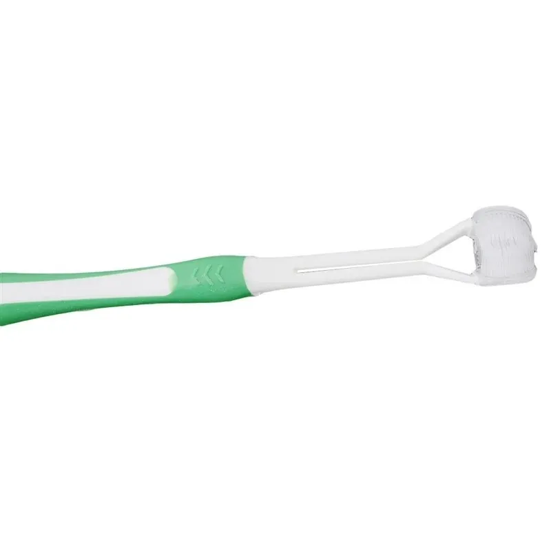 Peli morbidi a tre lati denti spazzolino silicone setola morbida la cura del dente adulti la cura orale dei denti spazzola la salute orale