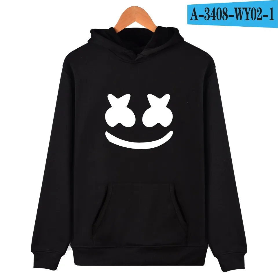 プラスサイズDJ Marshmello Men Hoodiesスウェットシャツ女性ジッパーヒップホップフード付きジャケットコートトラックスーツ