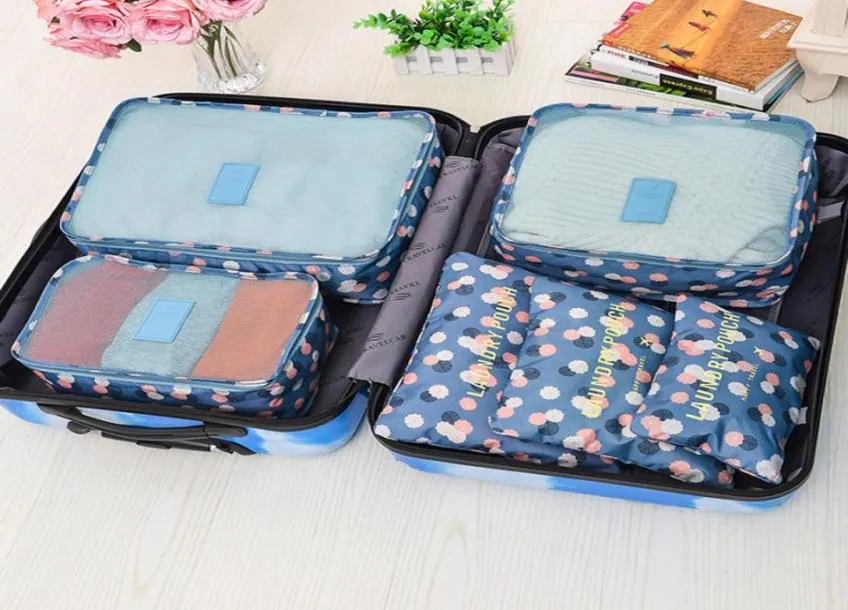 Travel Storage Bags Set Portable Tidy Suitcase Organizer Clothes Packing Home Closet Divider Container Bag 6PCs High Quality4784958