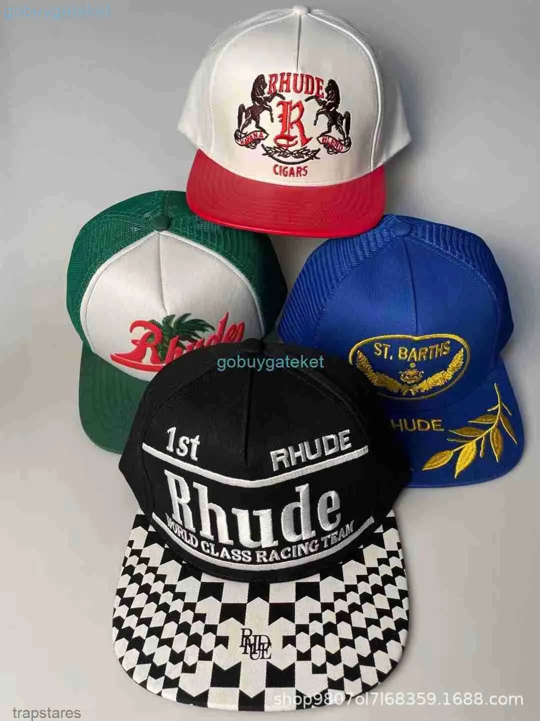 Herfst/winter Nieuwe correcte versie Hoge kwaliteit Rhude American Mode Brand Hat Mens en Dames Sunshade Truck Summer Maed