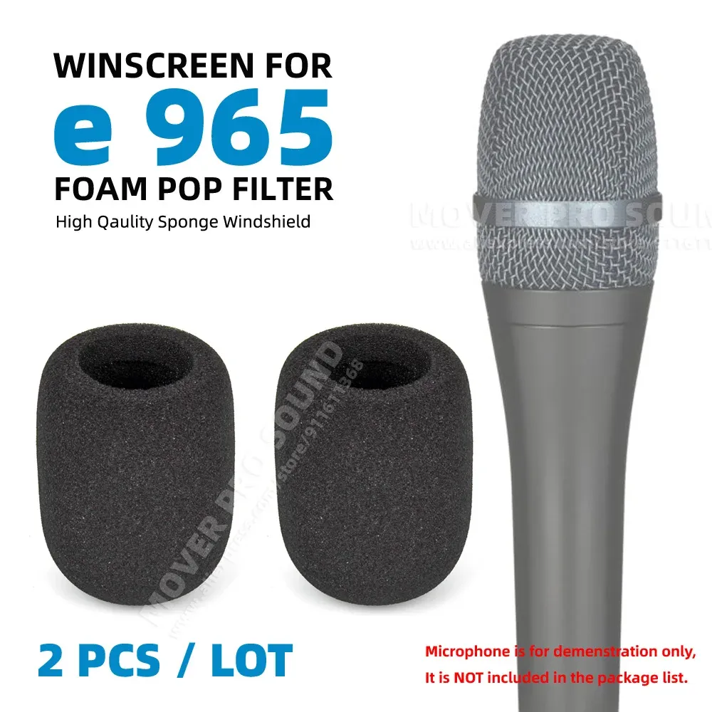 Acessórios à prova de vento Anti Pop Filter Windscreen Espuma para Sennheiser E 965 E965 Microfone portátil Dinâmico de Mic.