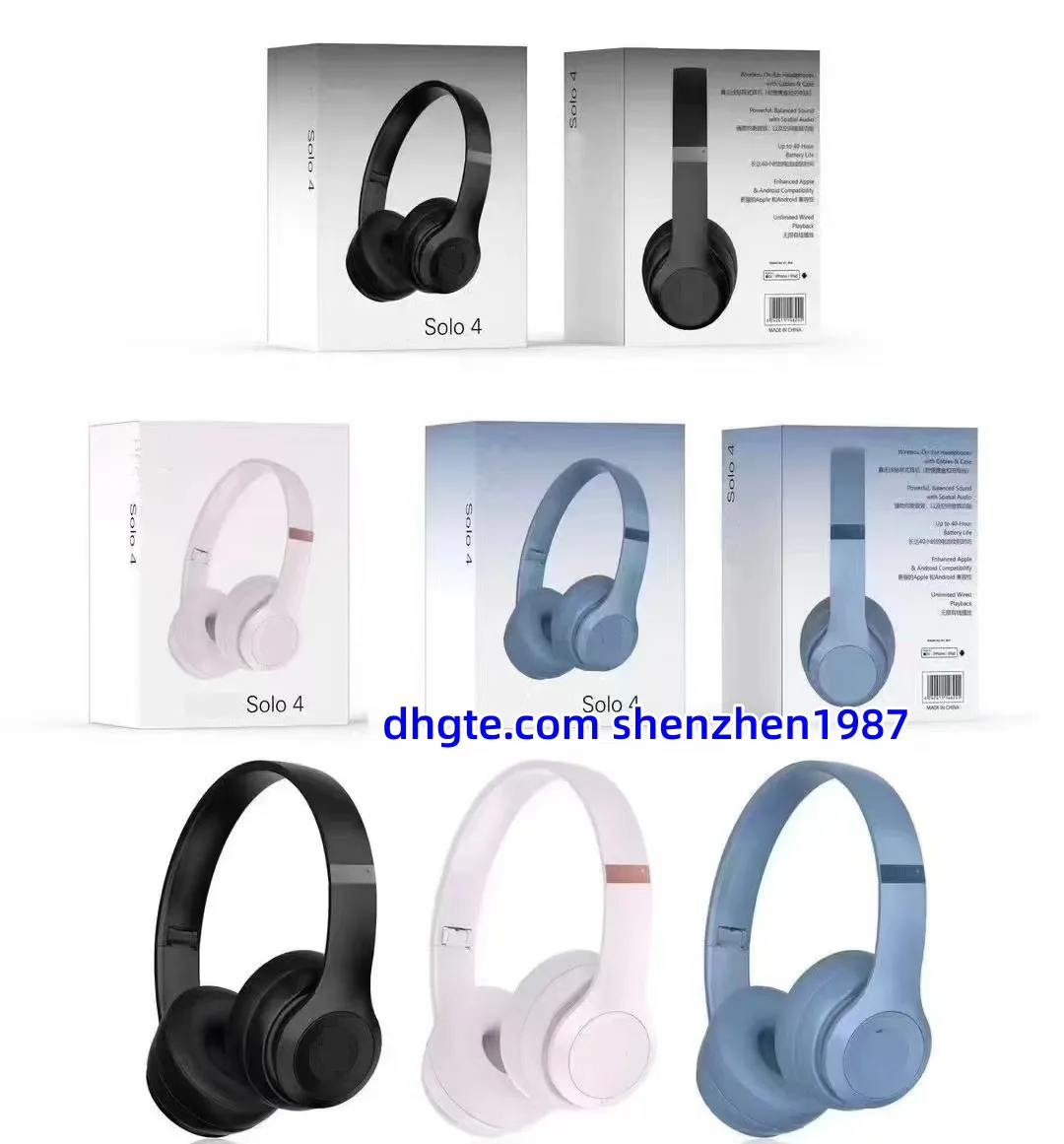 Wireless Studio solo 4 Headphones Professional Bluetooth wireless headset Magic recording headband earphone