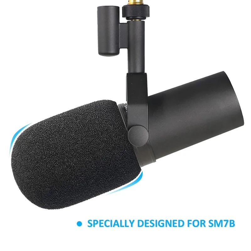 Accessories 2Pcs Filter Windscreen Microphone Sponge Foam Cover For SHURE PGA27 PGA 27 SM7B SM 7B Mic Replacement Sponge Cover