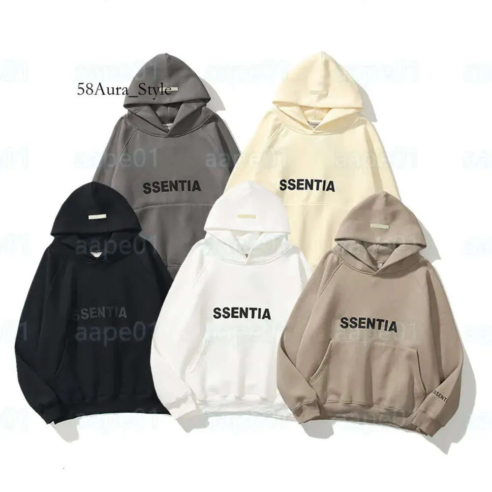 Essentialsweatshirts Fashion Men Women 3D Silicon Hoodie Skateboard Hip Hop Autumn Inverno Malattia invernale Oversize High Street Unisex Essientia 6880