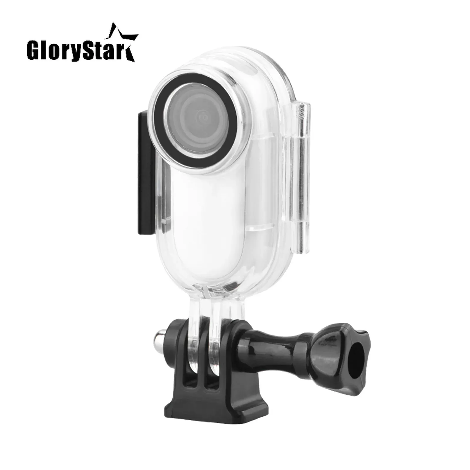 Kameror GloryStar 30m Vattentät undervattens Skyddsfodral Dykningshus för Insta 360 Go 2 Action Sport Camera Accessory