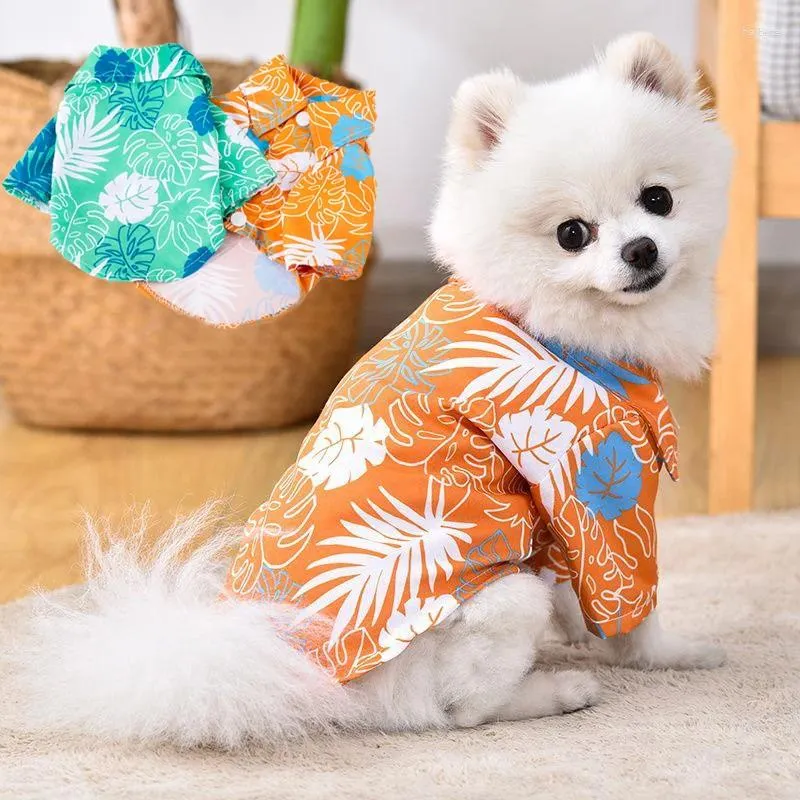 Camicia di moda per cani cucciolo di cocco traspirante di gatto gatto patalino chihuahua Yorkie hawaian polo magliette per animali domestici