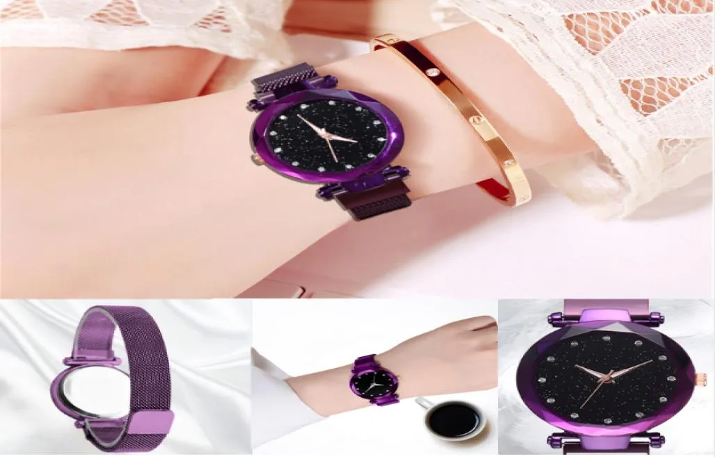 Mulheres de luxo observa as senhoras magnéticas do céu estrelado da moda de moda de diamante Feminino Wristwatches8486662