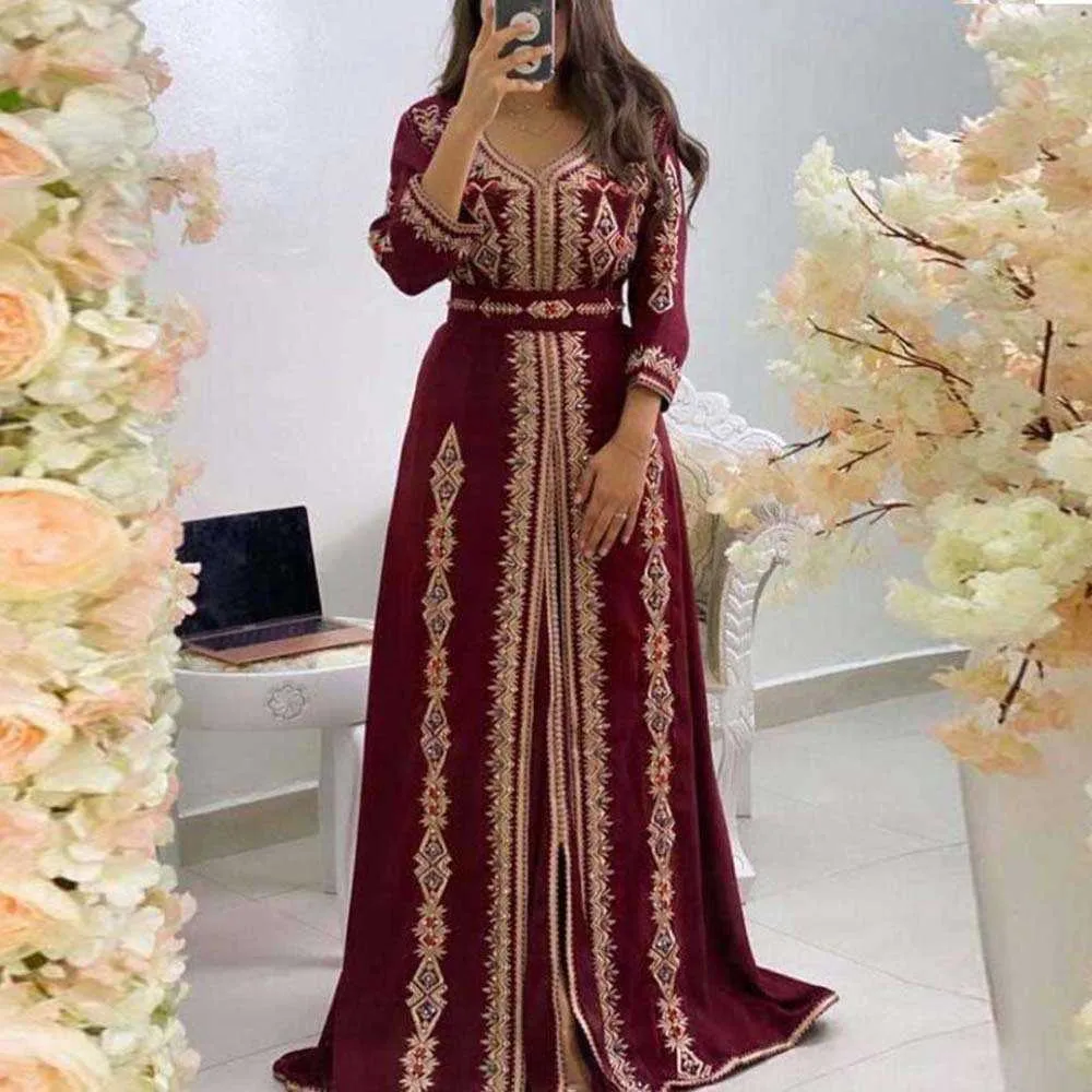 2022 Fashion Muslim Dress Turkey Abaya Dubai Islam Kaftan Moroccan Caftan Maldivian Prayer Luxury Women Party Prom Long Dresses