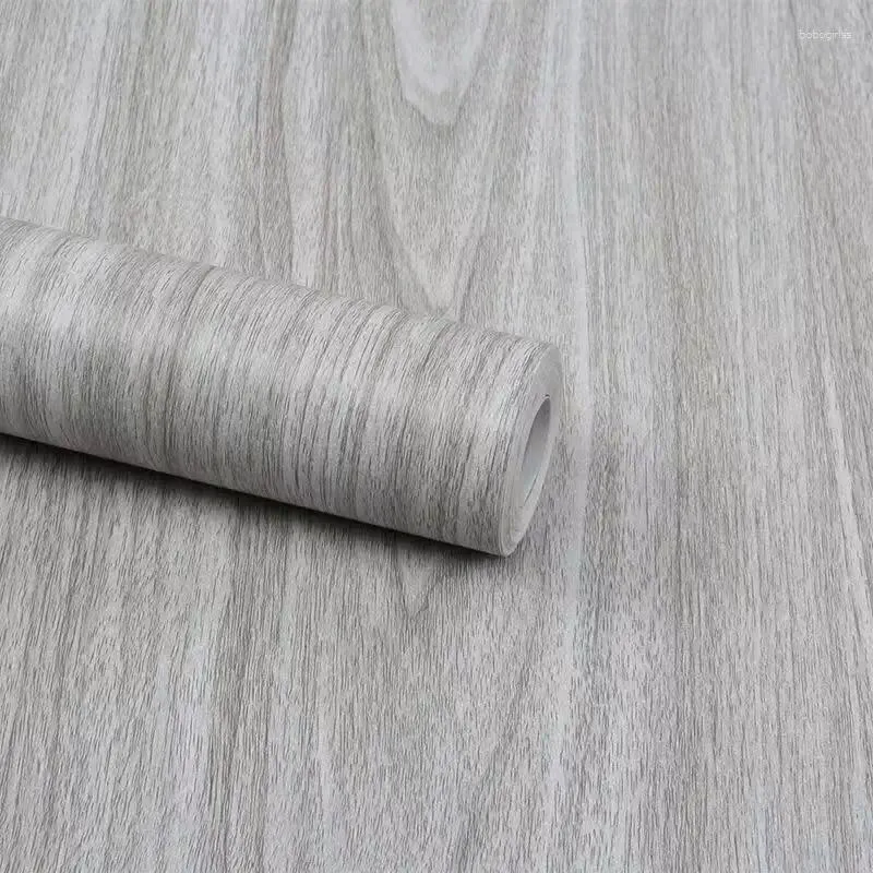 Tapety szare drewno ziarno tapety renowacja mebli Wodoodporna naklejka PVC samoprzylepny do salonu