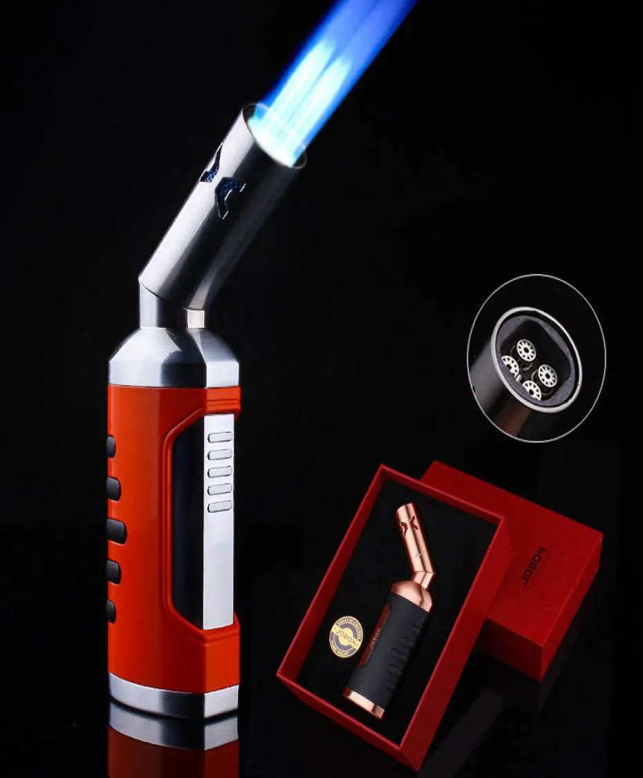 Four Turbo Lighter Gas Lighter Metal Kitchen BBQ Lighters Smoking Accessories Firepow Cigarettes Lighters Gadgets For Men8364226