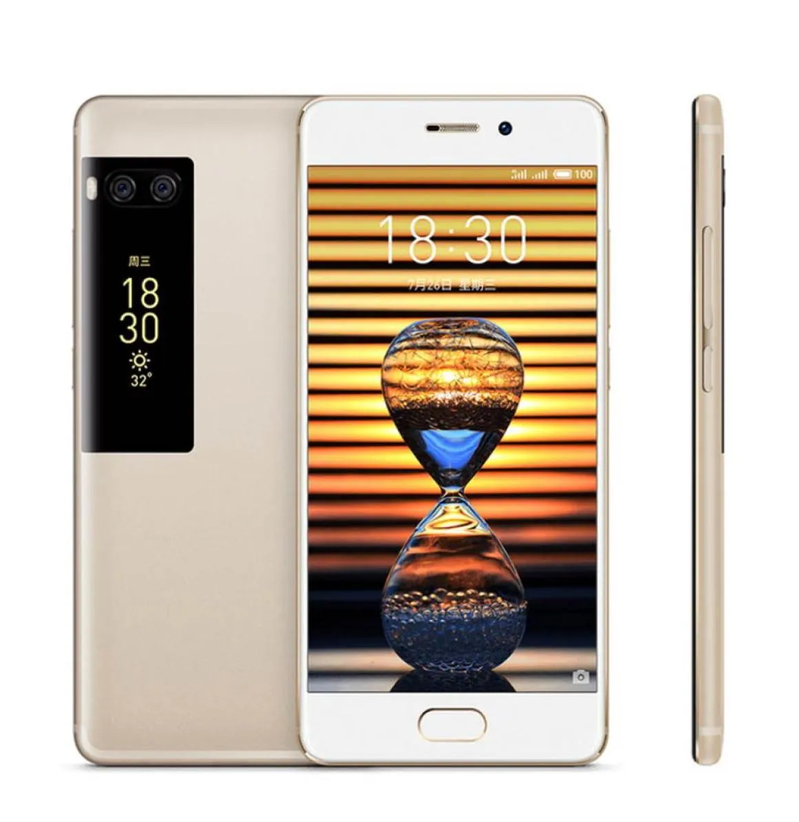 Orijinal Meizu Pro 7 Plus 4G LTE Cep Telefonu 6GB RAM 64GB 128GB ROM MTK Helio X30 DECA Çekirdek Android 57 inç 16MP Parmak İzi Kimliği MO1686387