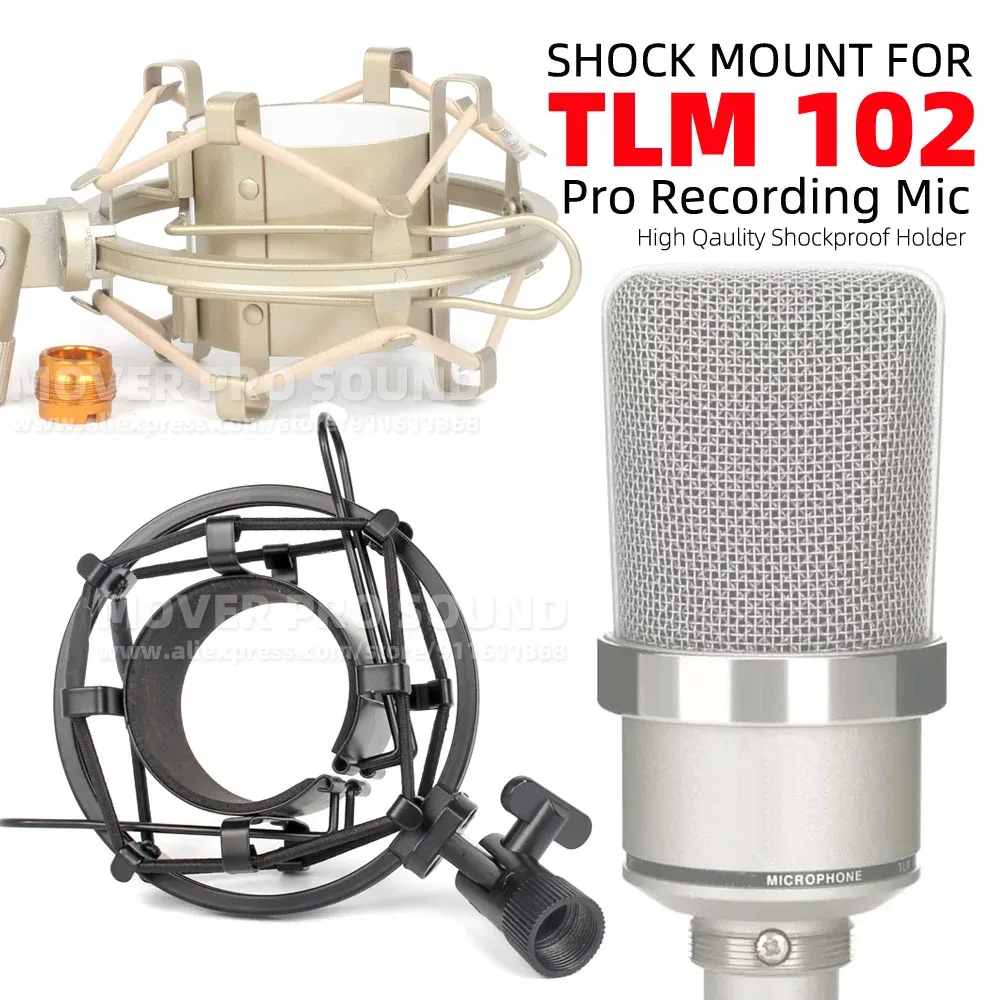 Запись Anti -Vibration Mic Stand Stand Mike подвеска Shockmount для Neumann TLM102 TLM 102 Микрофон Spider Shock Mount