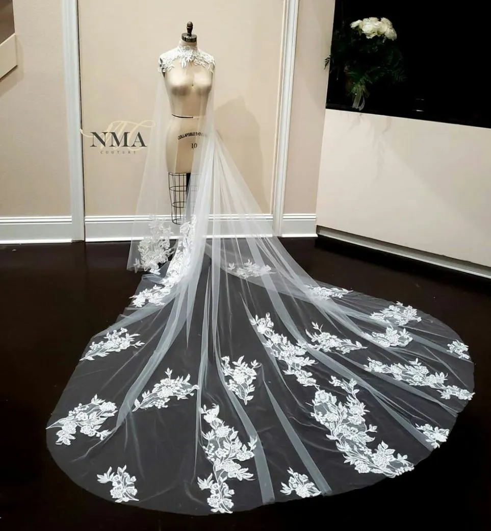 Nieuwe aankomst Wedding Wrap With Appliques Hoogwaardige Bruids Cape Wedding Wear Custom Made Bridal Shawl voor trouwjurk3163192