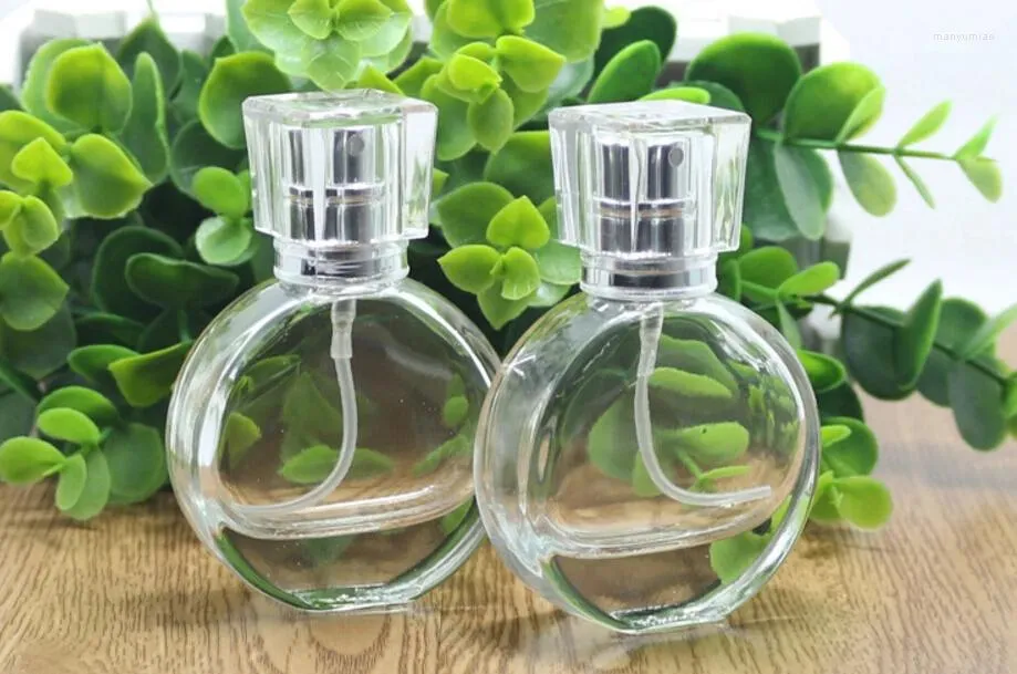 Storage Bottles Wholesale 100pcs 25ml Big Capacity Glass Empty Perfume Clear Color Travel Spray Refillable Bottle