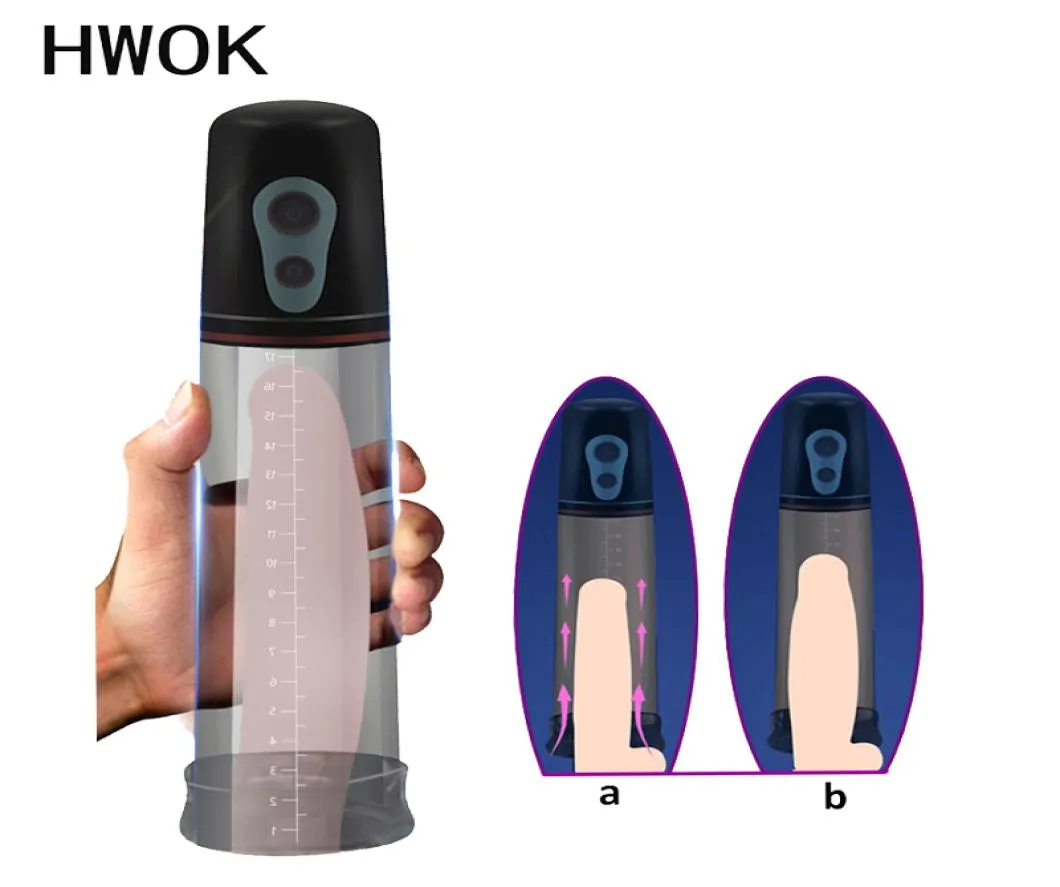 Vibrador automático de aumento do pênis para homens de pênis elétricos Bomba masculina masculbadora de treinamento de ereção de ereção se estende para o homem Y19579820