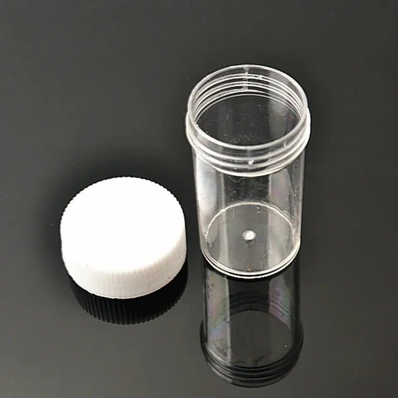 Bouteilles 50pcs Plastique Portable Cosmetic Jar Pot Pot Boîte à ongles Nail Art Perle Conteneur de rangement Bouteille Round Crème Transparent M02338