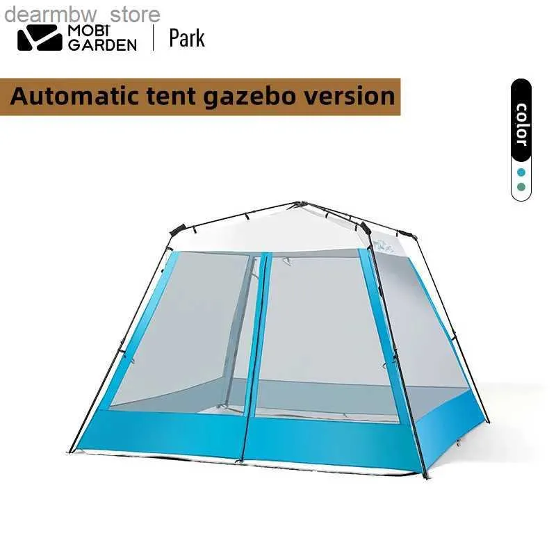 Tentes et abris MOBI Garden Outdoor 4-6 personnes entièrement automatiques Suncreen Park Pavilion Tent Camping Portable Pliage Capopy210 L48