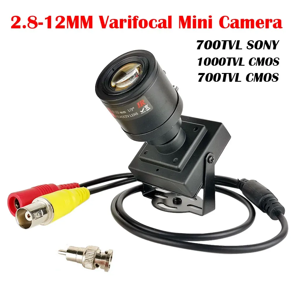 カメラ2.812mm調整可能なバリフォーカルレンズCCD 700TVLカメラ1000TVL/700TVL CMOS CCTVセキュリティボックスカラーミニカムカー