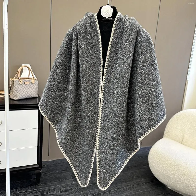 Schals Frauen Solid Triangle Bufandas Stoles warm lässiges Kaschmir Misch Poncho Schalschalwicke Reisedecke Echarpe Echarpe