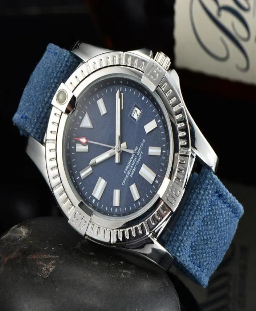 2022 Neuankömmlinge Stil Drei Stiche Luxus Mens Uhren Quartz Watch Hochqualitäts -Top -Marke mit Kalenderfunktionsuhr Stoff 9268687