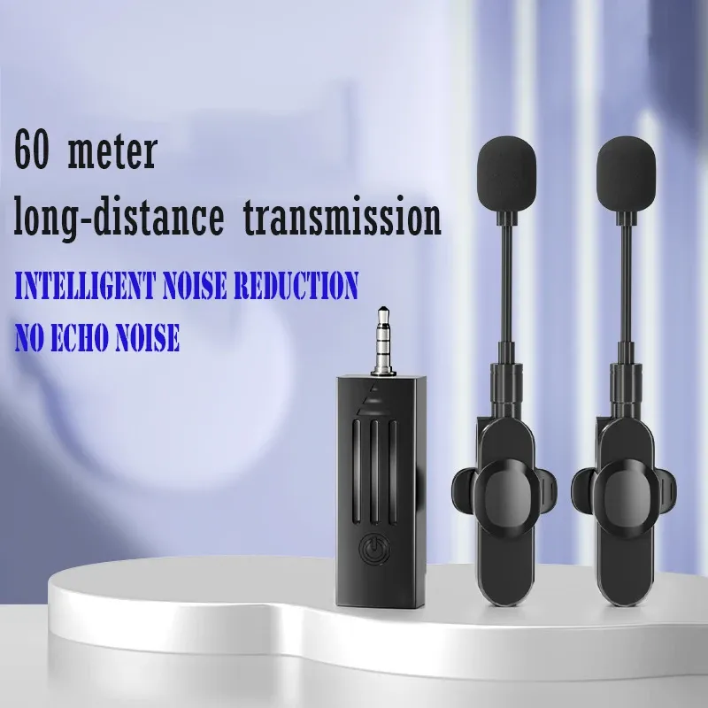 Microphones 3.5mm Video Recording Microphone Interview Professional Teacher Noise Reduction Megaphone Extension Rod Wireless Lavalier Mic