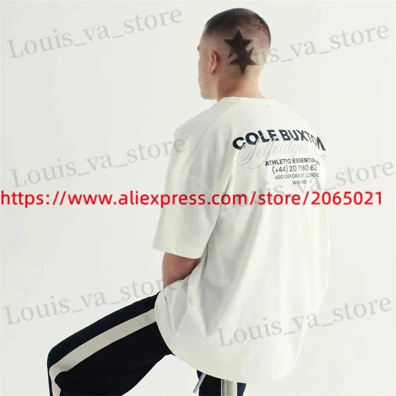 T-shirts masculins Nouveaux motifs de signature Cole Buxton T-shirt Fashion Men CB Femmes Couple T-shirt lâche T T240408