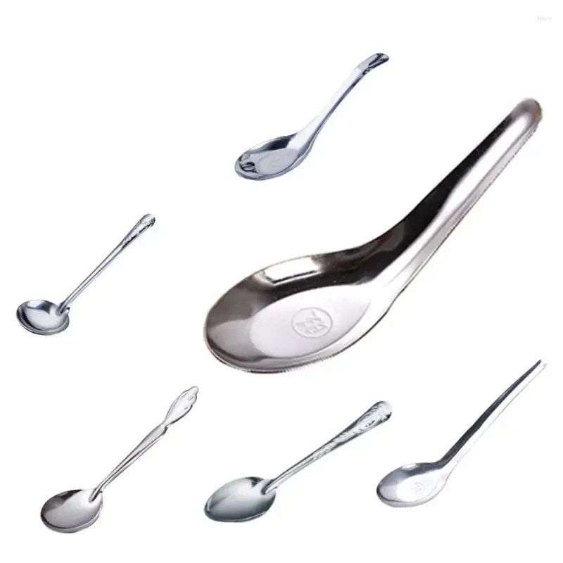 Coffee Scoops 1pc Spoon en acier inoxydable Mini cuillères à café de crème glacée Soupche de table Gadgets de cuisine