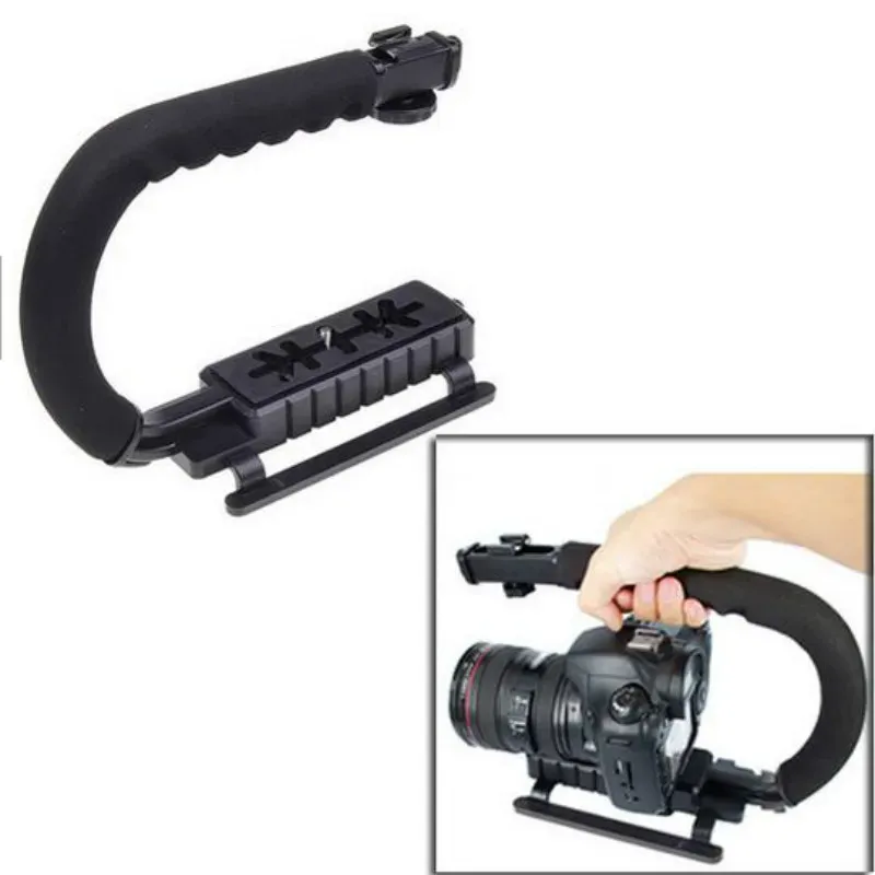 Gimbal UGrip Triple Shoe Mount Video Action Lustrzanka Cyfrowa Grip Video Camcomorder stabilisant Handle Photography Selfie Stick pour Come